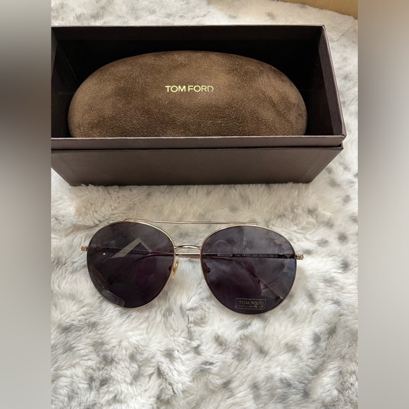 TOM FORD Women\'s CLEO 59mm Sunglasses Ft0757 in Rose Gold/ Smoke MSRP$465 main image 6